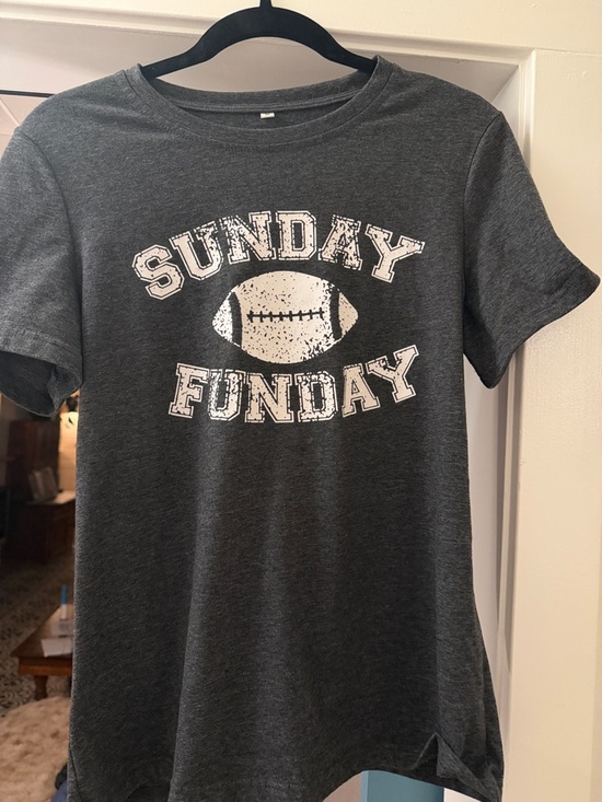 Tops - Sunday Funday Graphic Tee - Dark Gray